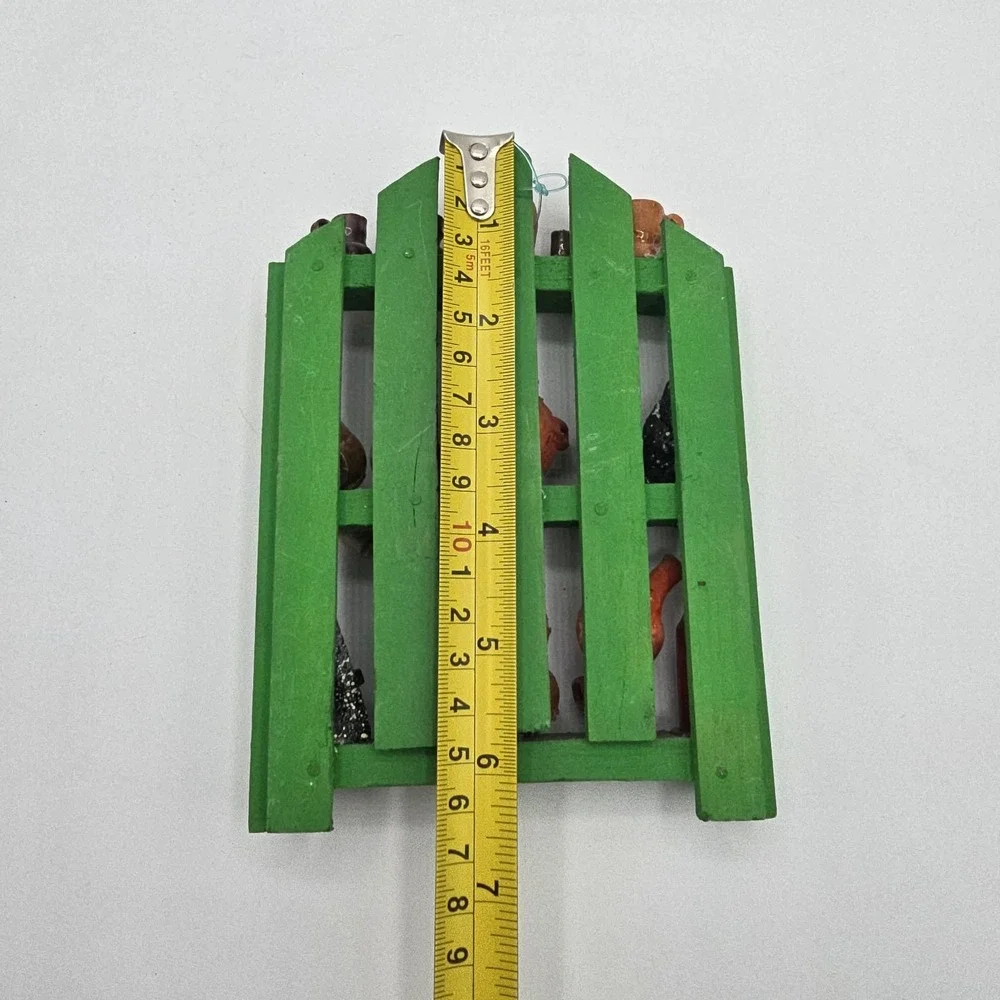 Mexican Kitchen Trastero Wall Hanging Shelf With Miniature Pots Vtg Folk Art